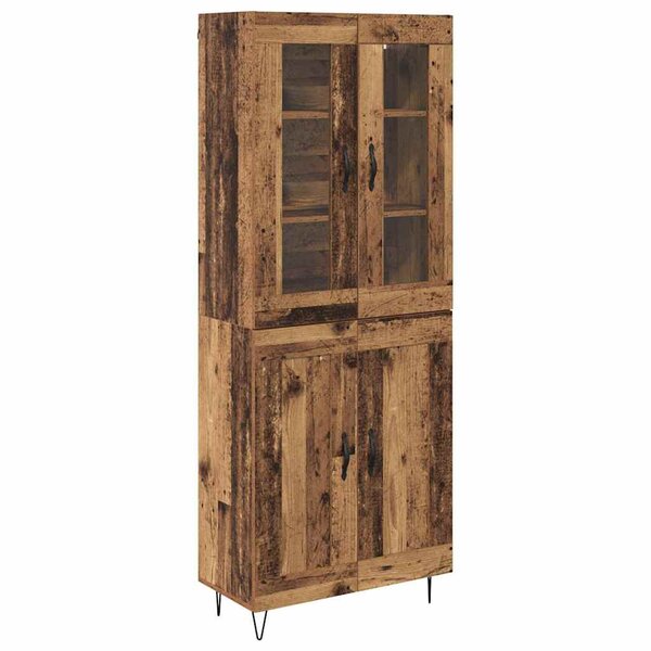 vidaXL Haut Armoire Bois Ancien 69 5 x 34 x 90 cm Bois d'ingénierie