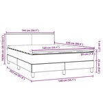 vidaXL Sommier à lattes de lit et matelas bleu foncé 140x220cm velours