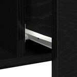 Buffet Noir Chêne vidaXL 100x36x60 cm en bois d'ingénierie