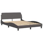 vidaXL Cadre de lit Viana sans matelas gris 140x200 cm similicuir