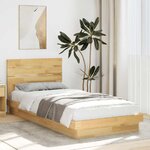 vidaXL Cadre de lit avec tête de lit sans matelas 90x200 cm