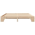 vidaXL Cadre de lit Pin massif 207 x 207 x 30 cm Bois massif en pin