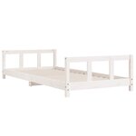 vidaXL Cadre de lit pour enfants blanc 90x200 cm bois de pin massif