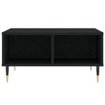 vidaXL Table basse noir 60x60x30 cm bois d'ingénierie