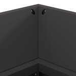 brasero vidaXL avec rangement pour bûches Noir 160x45x35 cm Acier