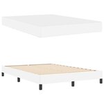 vidaXL Lit avec matelas Blanc pur 140 x 190 cm Faux cuir