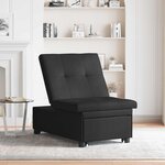 vidaXL Canapé-lit escamotable 67cm Noir Microfibre