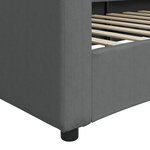 vidaXL Lit de repos sans matelas gris foncé 80x200 cm tissu