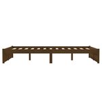 vidaXL Cadre de lit sans matelas marron miel bois massif 120x190 cm