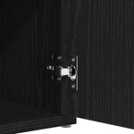 vidaXL Banc à chaussures Noir 100 x 30 x 48 cm Bois d'ingénierie