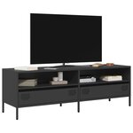 vidaXL Meuble TV noir 135x39x43 5 cm acier laminé à froid