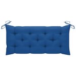 vidaXL Banc de jardin avec coussin 120 cm Bambou