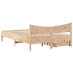 vidaXL Cadre de lit avec tiroirs 140x190 cm bois de pin massif