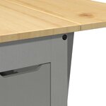 vidaXL Ensemble à manger papillon 5 Pièces Corona pliable gris bois pin