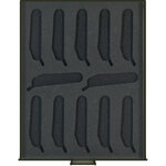 Vitrine pour présenter 12 couteaux Suisse Victorinox 93mm.