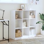 vidaXL Bibliothèque blanc 102x32x108 cm bois d'ingénierie
