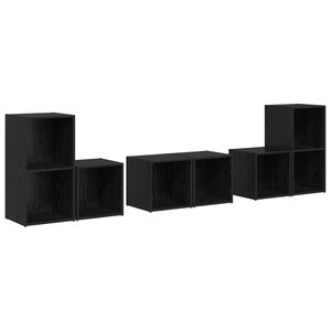 vidaXL Ensemble de meubles TV 6 Pièces Chêne noir Bois d'ingénierie