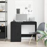 Bureau vidaXL en chêne noir 100x49x75 cm en bois d'ingénierie