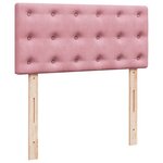 vidaXL Sommier à lattes de lit et matelas Rose 80x200 cm Velours