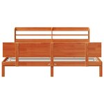 vidaXL Cadre de lit avec stockage 2 Pièces Cire marron Bois de Pin Massif