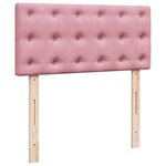 vidaXL Cadre de lit ottoman avec matelas rose 100x200 cm velours
