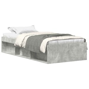 vidaXL Cadre de lit sans matelas gris béton 90x200 cm
