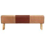 vidaXL Banc saut de cheval 160 cm Marron Cuir véritable et bois acacia