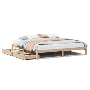 vidaXL Cadre de lit sans matelas 180x200 cm bois massif de pin