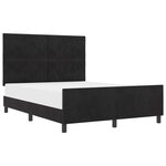 vidaXL Lit à ressorts avec tête de lit Noir 140 x 200 cm Velours