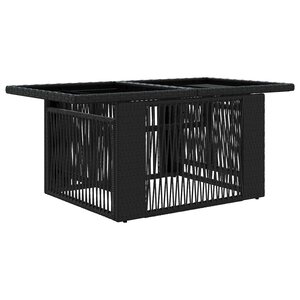 vidaXL Table de jardin relevable Noir 100 x 55 x 37 cm