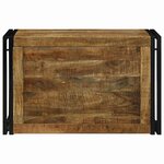 vidaXL Boîte de Rangement 80 x 50 x 50 cm Bois de mangue brut et métal
