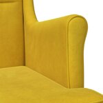 vidaXL Fauteuil Jaune Velours