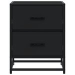 vidaXL Tables de chevet 2 Pièces noir 40x31x50 cm bois d'ingénierie