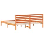 vidaXL Cadre de lit Marron cire 180 x 200 cm Bois massif en pin