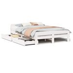 vidaXL Cadre de lit sans matelas blanc 140x200 cm bois de pin massif
