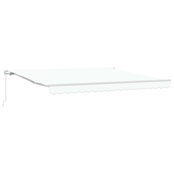 vidaXL Auvent Rétractable Blanc 400 × 300 cm Polyester et Aluminium