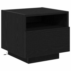 vidaXL Meuble de Chevet Chêne noir 40 x 39 x 37 cm Bois d'ingénierie