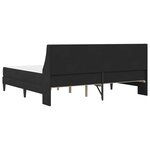 vidaXL Cadre de lit avec matelas Noir 200 x 200 cm Velours