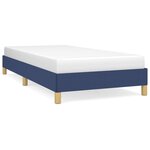 vidaXL Cadre de lit Bleu 100 x 200 cm Tissu