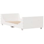 vidaXL Cadre de lit sans matelas blanc 75x190 cm bois de pin massif