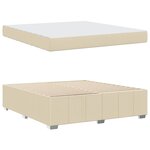 vidaXL Cadre de lit avec matelas Crème 180 x 200 cm tissu