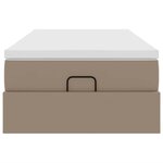 VidaXL Cadre de lit ottoman et matelas cappuccino 100x200cm similicuir
