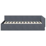 vidaXL Cadre de lit d'angle Autre Gris foncé 80 x 200 cm