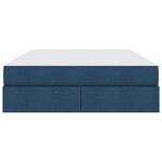 vidaXL Lit avec rangement et matelas Bleu 140 x 200 cm Polyester
