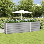 vidaXL Jardinière Gris clair 480 x 50 x 45 cm Acier galvanisé