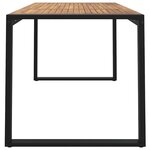 vidaXL Table de jardin et pieds en forme de U 140x80x75 cm bois acacia