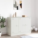 vidaXL Buffet blanc 99x39x73 cm acier