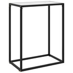 vidaXL Table console Blanc 60x35x75 cm Verre trempé