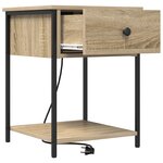 vidaXL Cabinet de chevet avec tiroir Chêne sonoma 42 x 41 x 56 cm