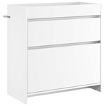 vidaXL Meuble sous lavabo de salle de bain Blanc 78 5 x 37 5 x 81 cm